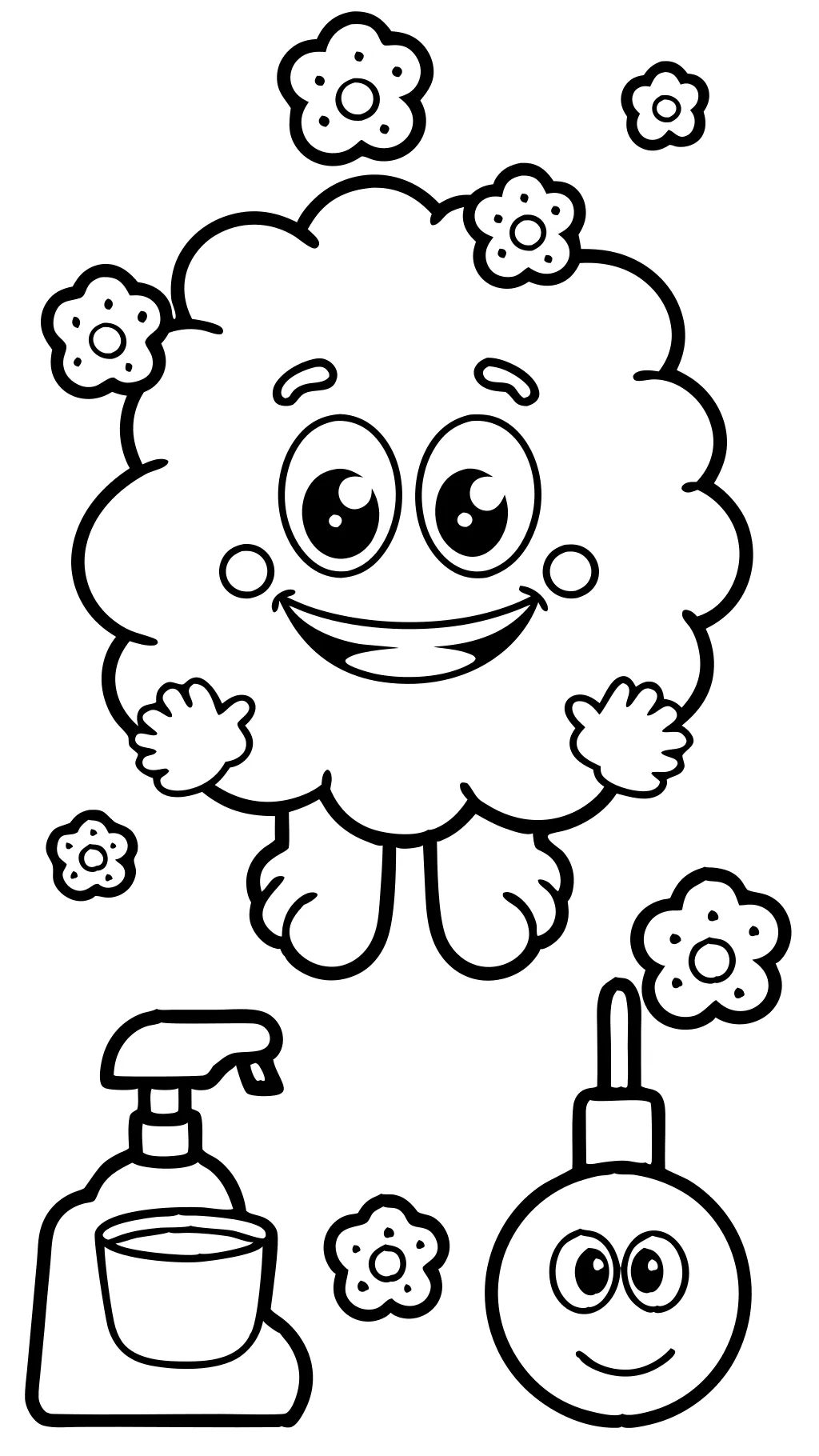 hand hygiene coloring pages